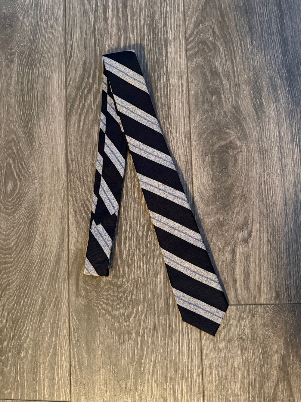 Bar III - Navy & Grey Diagonal Stripe Tie
